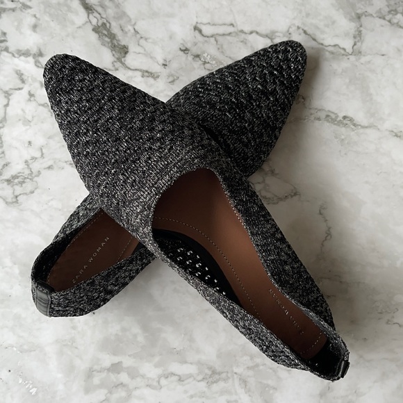 ZARA | Metallic knit pointed flats - Picture 9 of 12